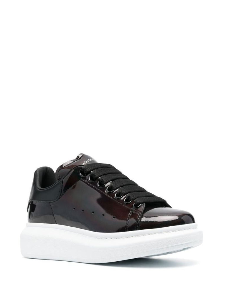 Black Patent Leather Oversized Sneakers