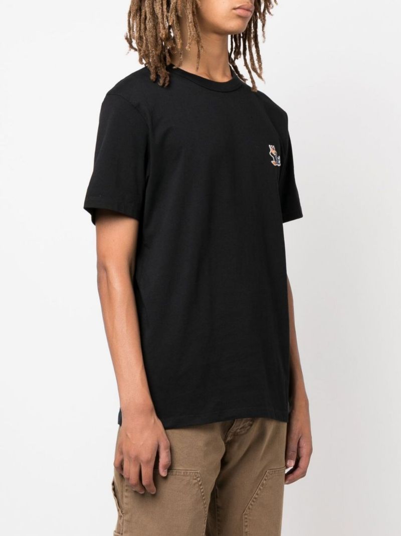 Black Chillax Fox Patch T-shirt