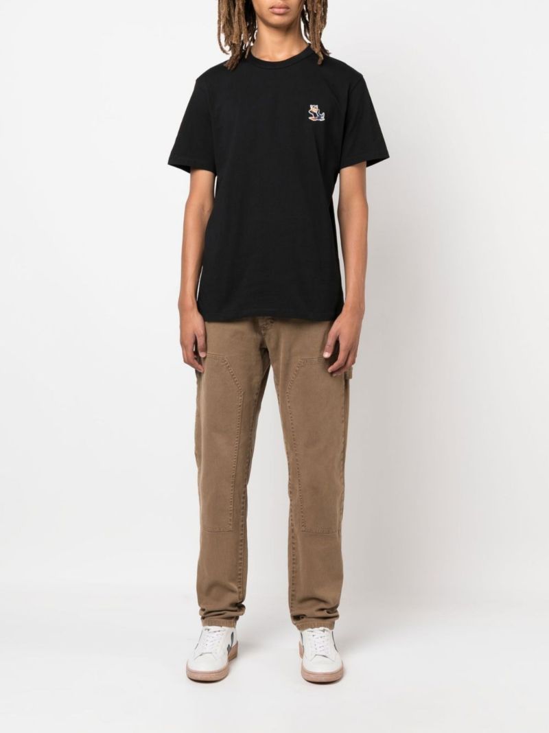 Black Chillax Fox Patch T-shirt