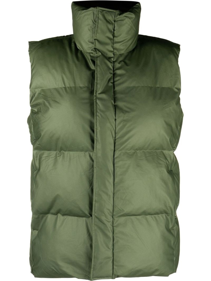 Green Boxy Puffer Gilet