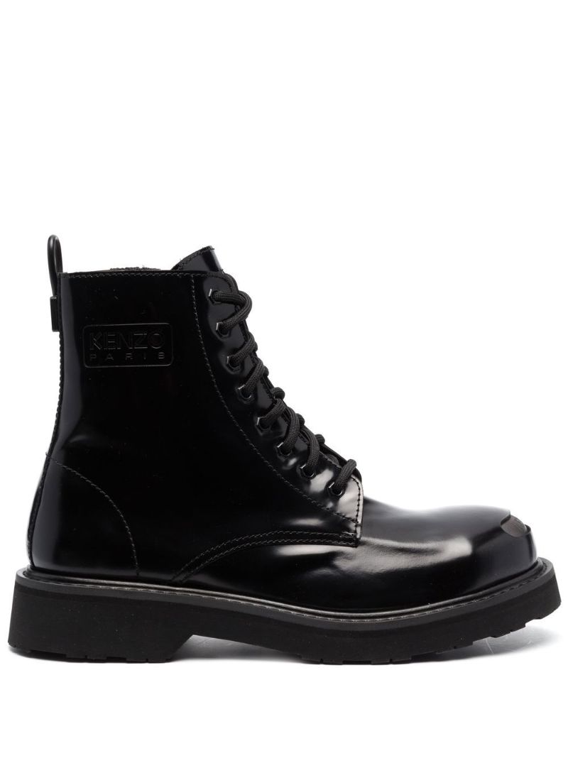 Black Kenzosmile Lace-up Boots