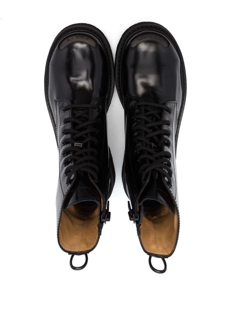 Black Kenzosmile Lace-up Boots