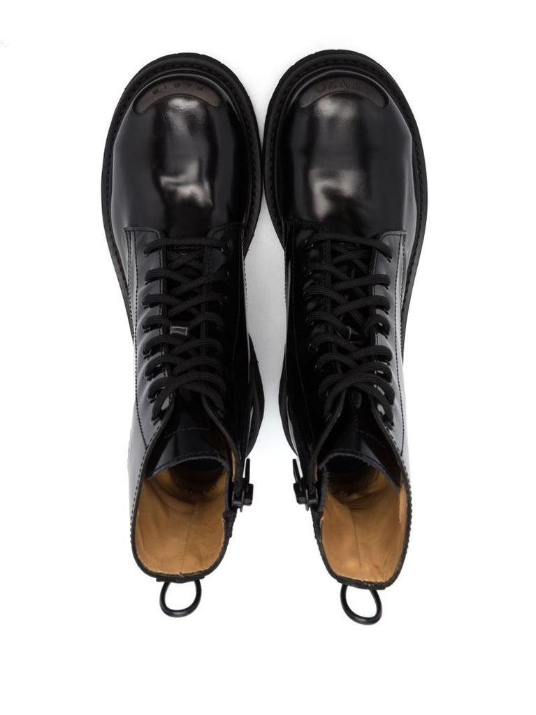 Black Kenzosmile Lace-up Boots