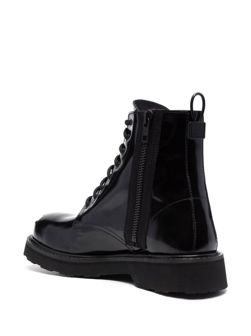 Black Kenzosmile Lace-up Boots