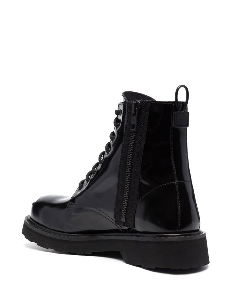 Black Kenzosmile Lace-up Boots