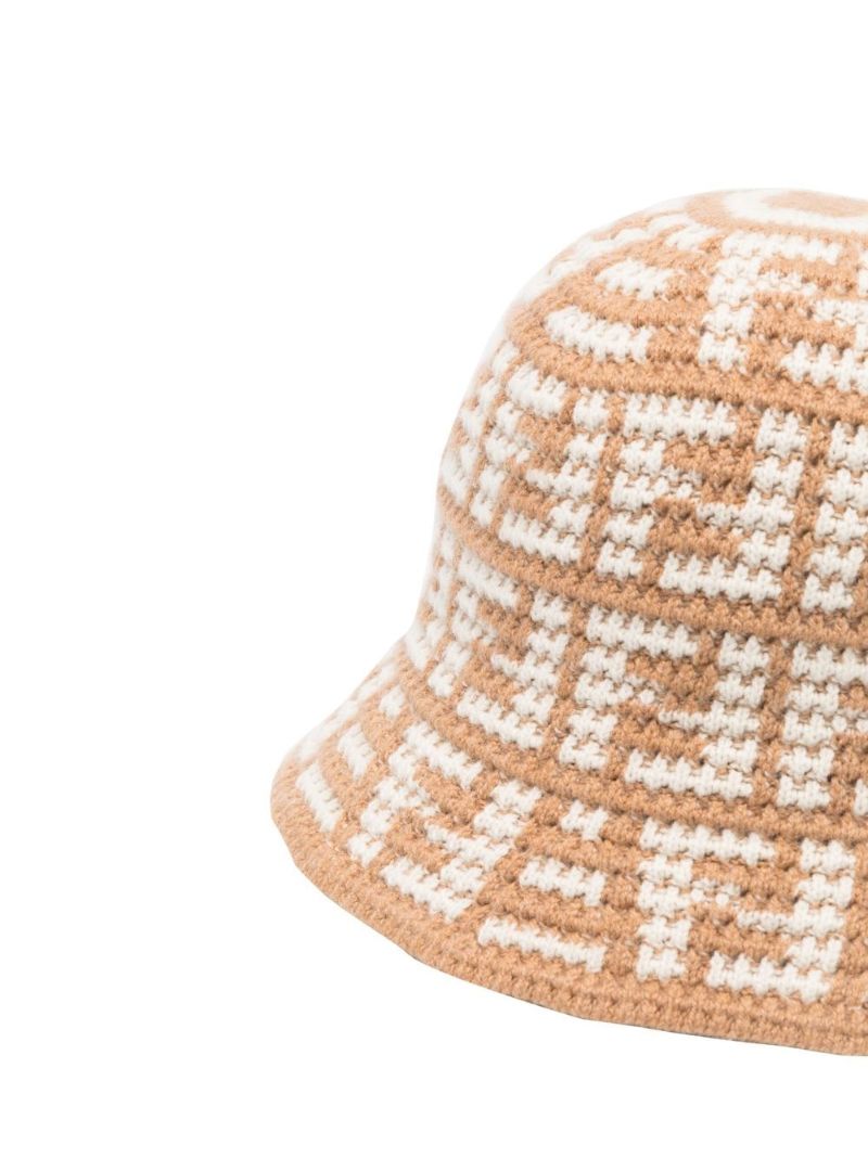 Neutral Ff Crochet Bucket Hat