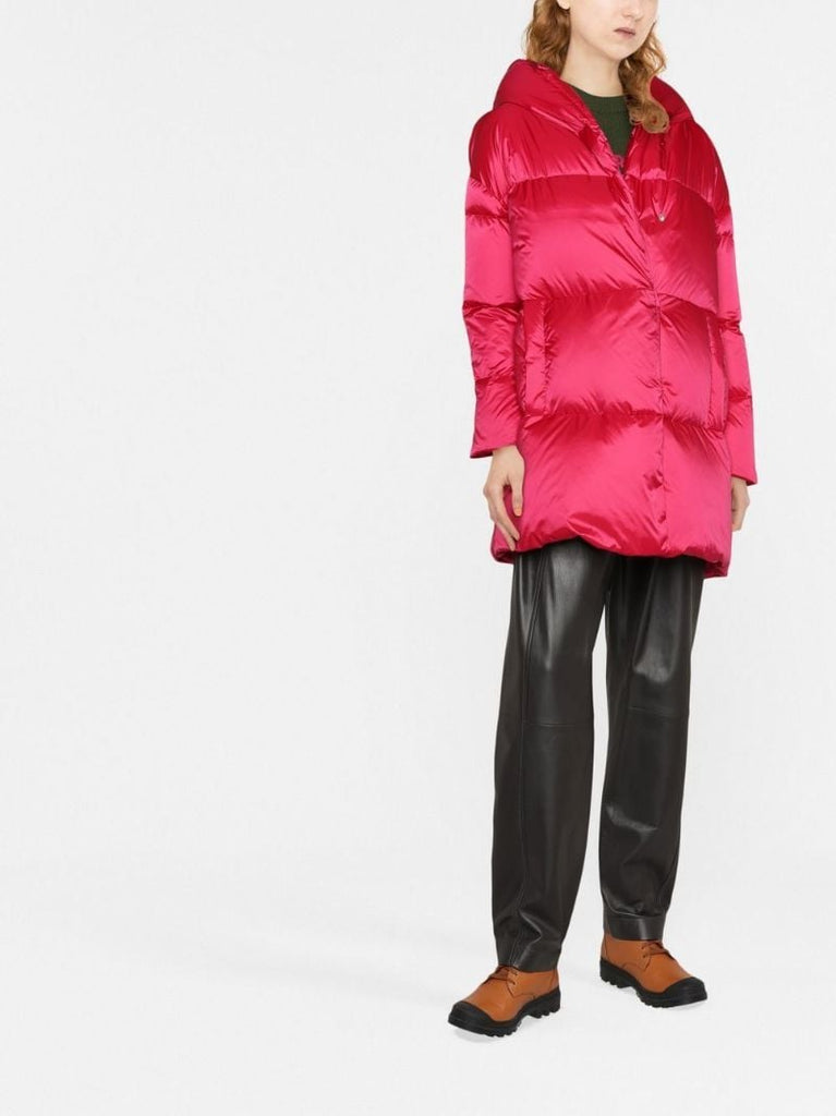 Pink Globe A-shape Satin-effect Coat
