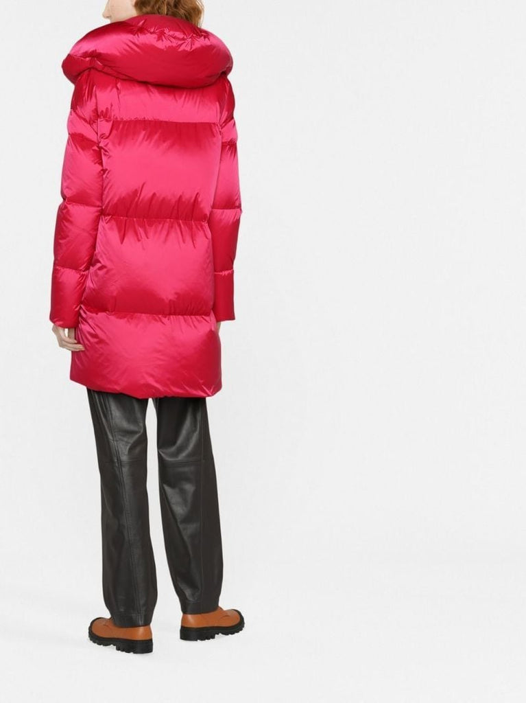 Pink Globe A-shape Satin-effect Coat