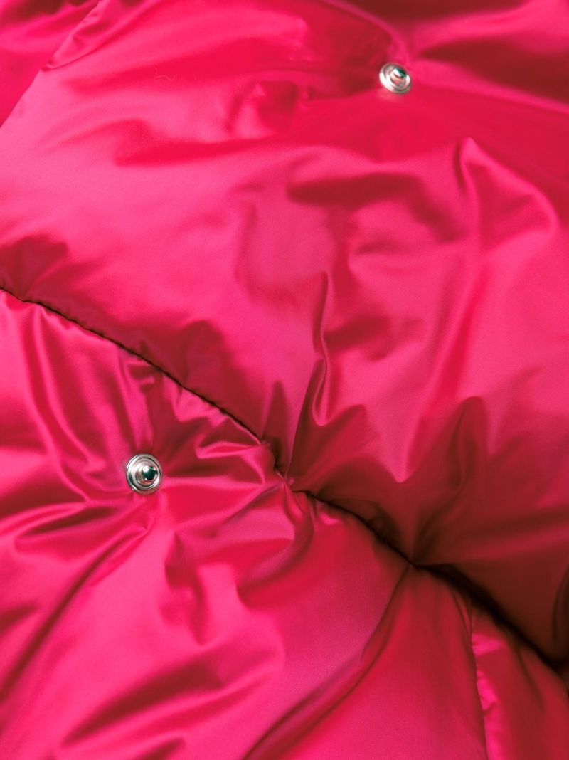 Pink Globe A-shape Satin-effect Coat