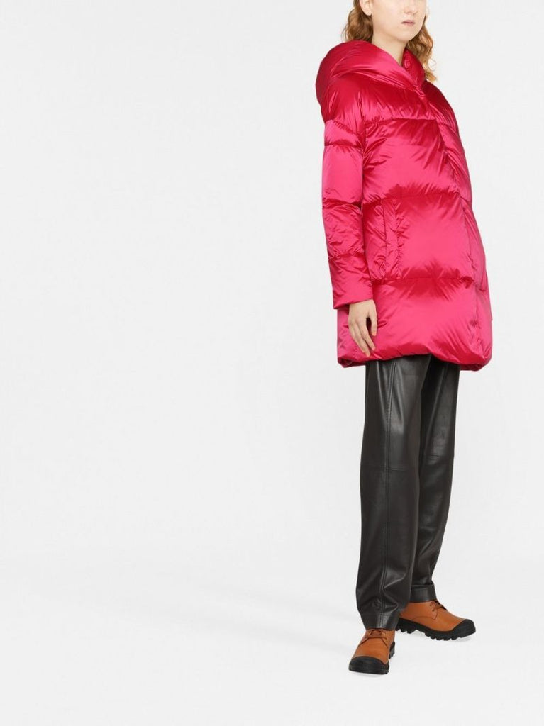 Pink Globe A-shape Satin-effect Coat