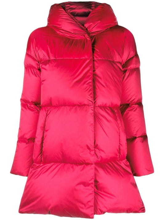 Pink Globe A-shape Satin-effect Coat