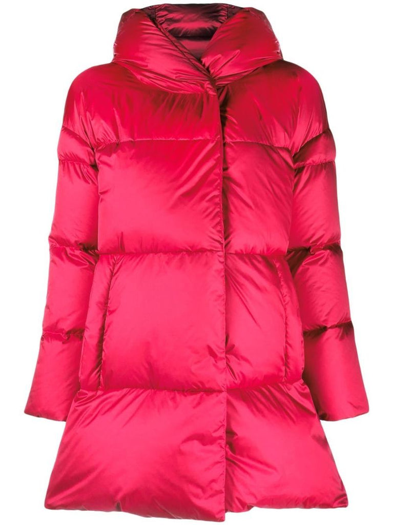 Pink Globe A-shape Satin-effect Coat