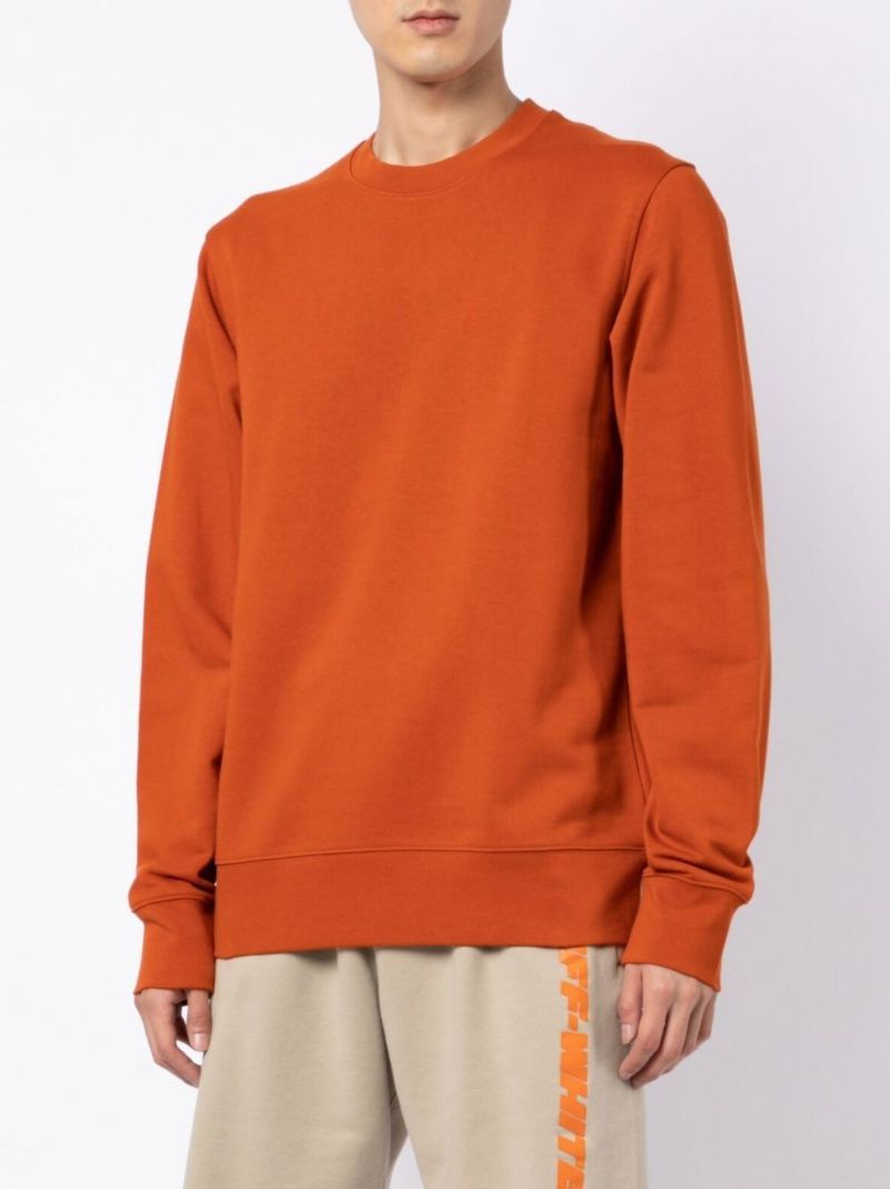 Red Logo Print Cotton Sweatshirt
