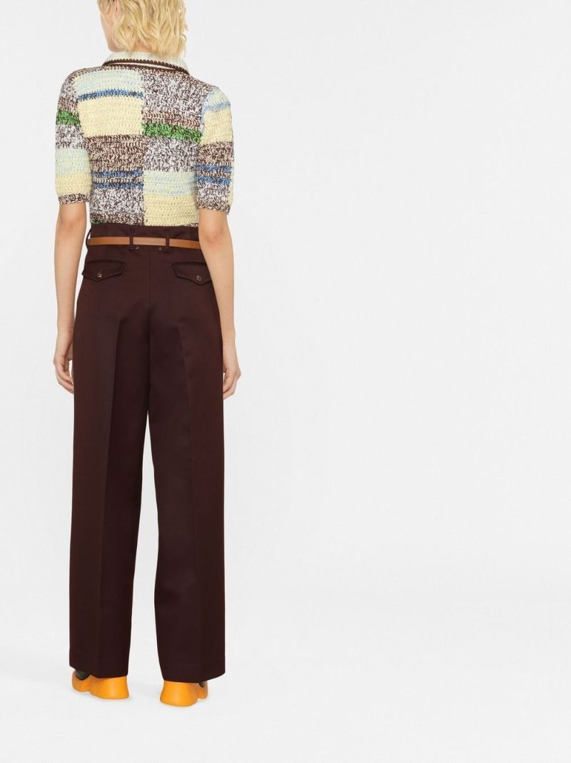 Brown Flavia Wide-leg Trousers