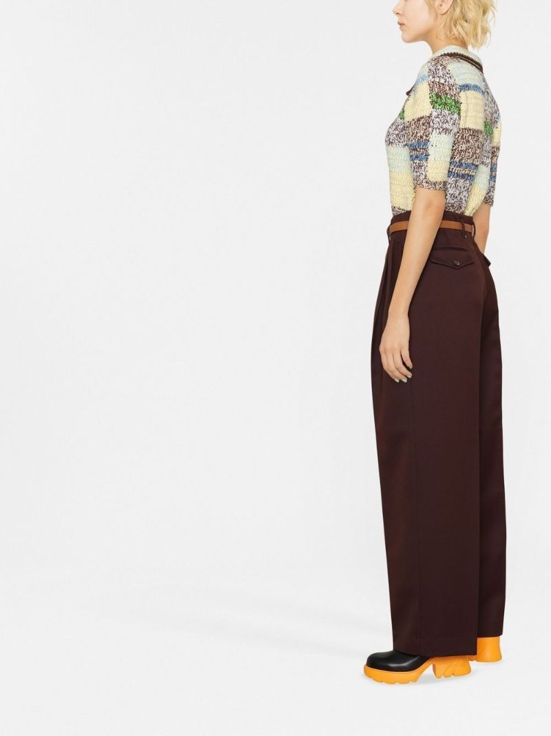 Brown Flavia Wide-leg Trousers