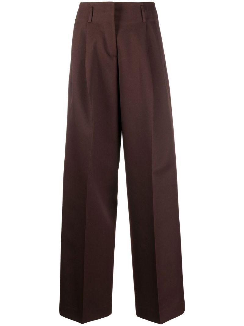 Brown Flavia Wide-leg Trousers