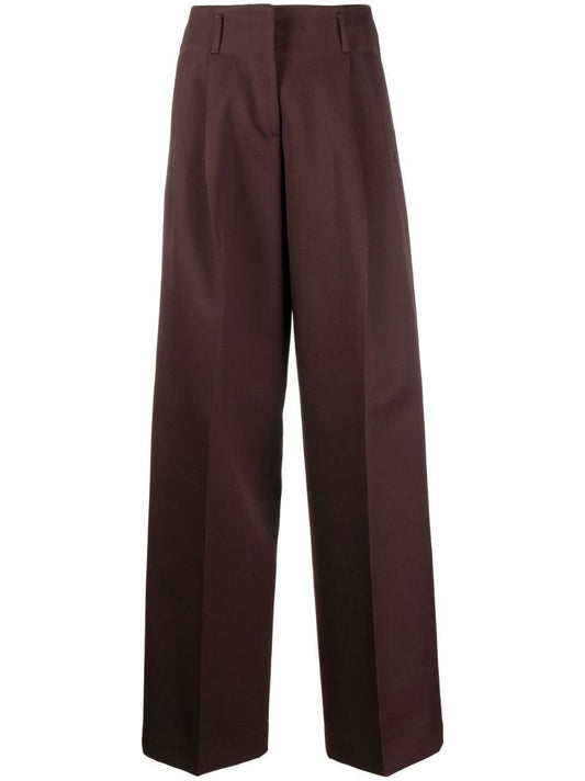 Brown Flavia Wide-leg Trousers