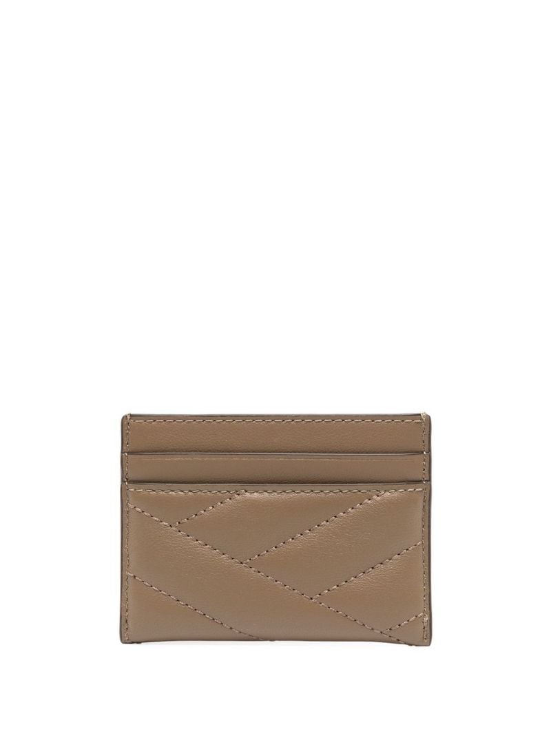 Neutral Kira Quilted Leather Cardholder