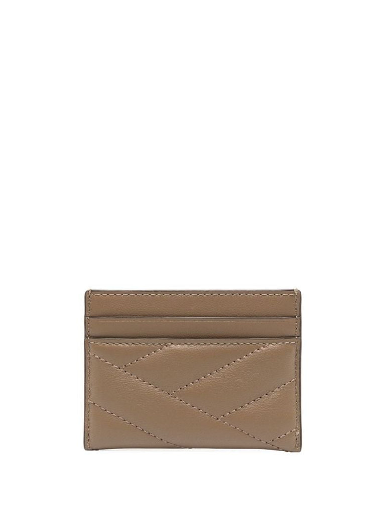 Neutral Kira Quilted Leather Cardholder