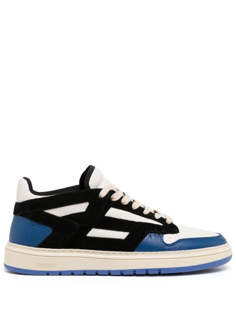 Blue Reptor Leather Sneakers
