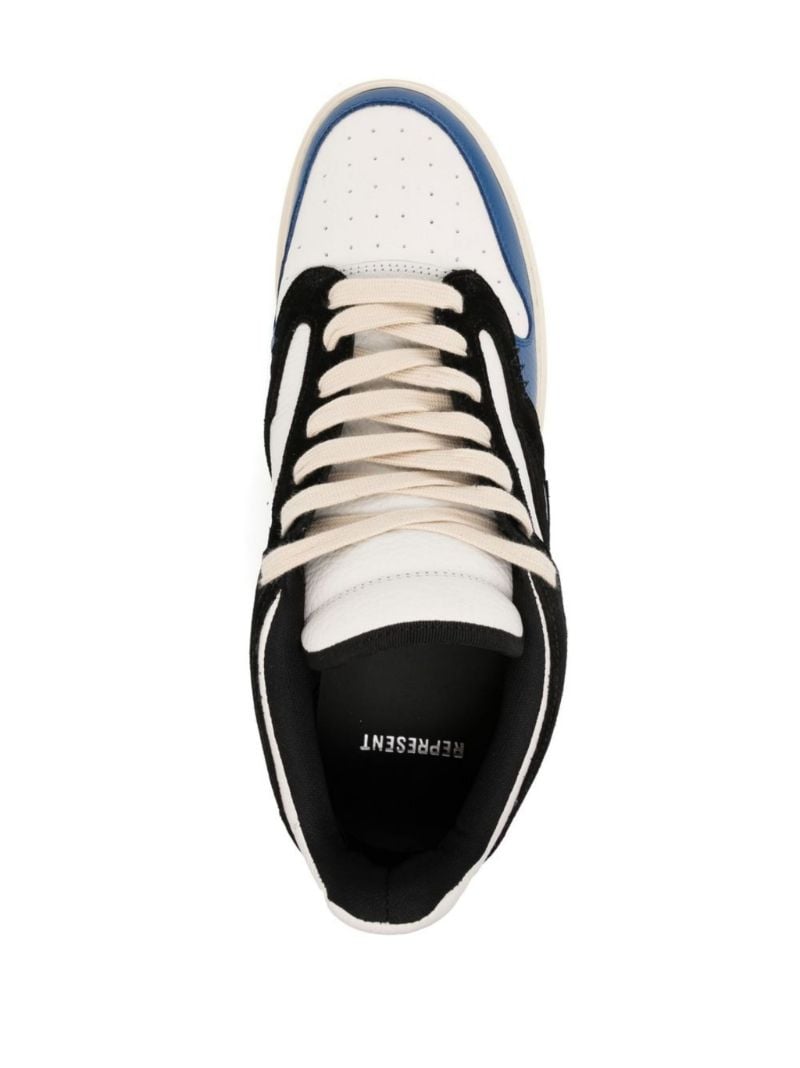 Blue Reptor Leather Sneakers
