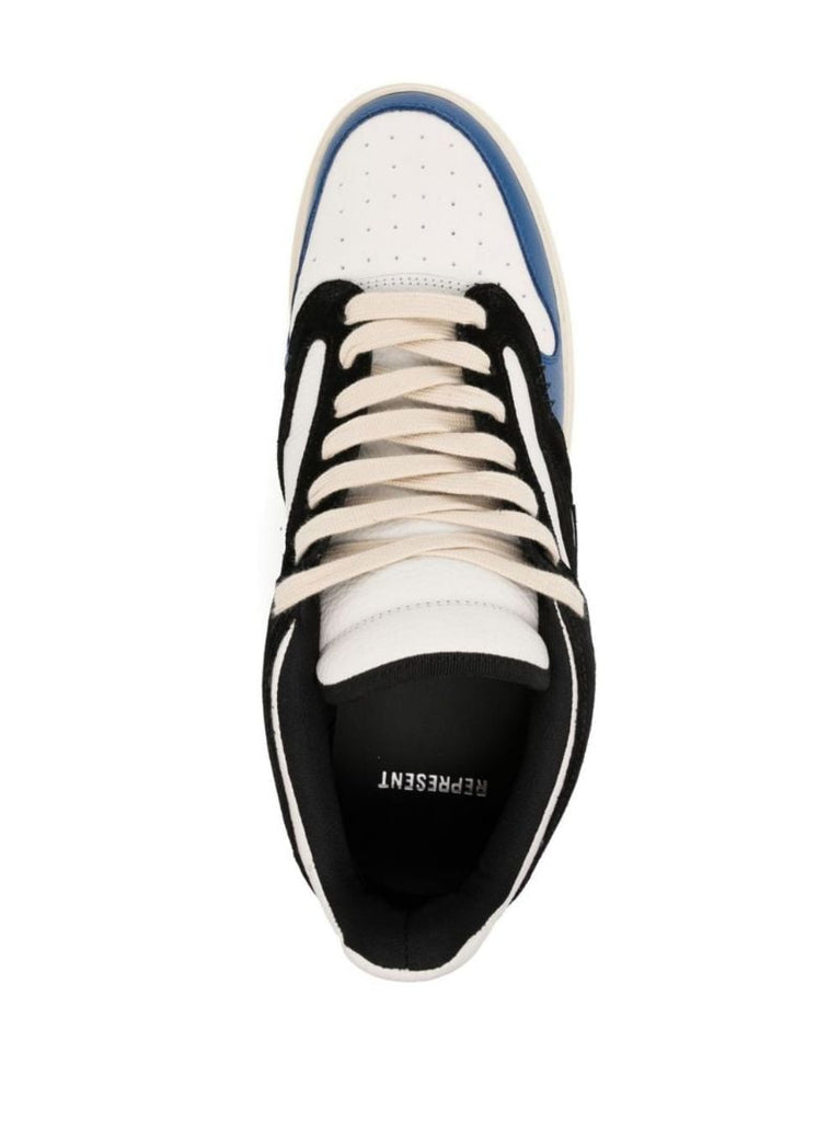 Blue Reptor Leather Sneakers