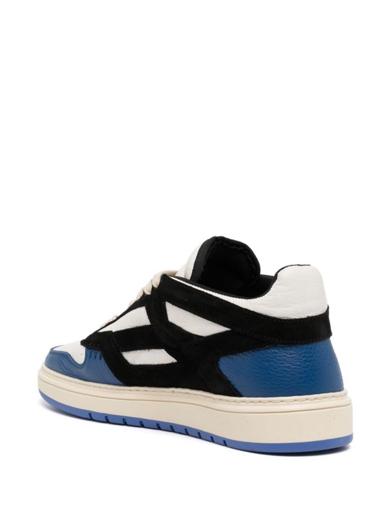 Blue Reptor Leather Sneakers