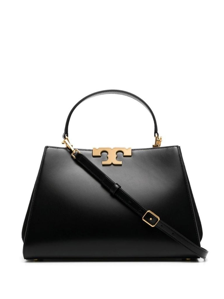 Black Eleanor Leather Satchel Bag