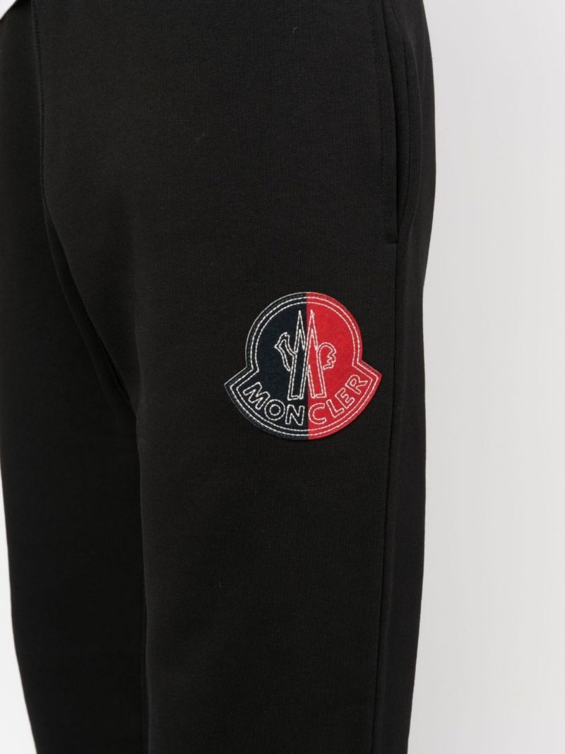 Black Logo Patch Track Pants