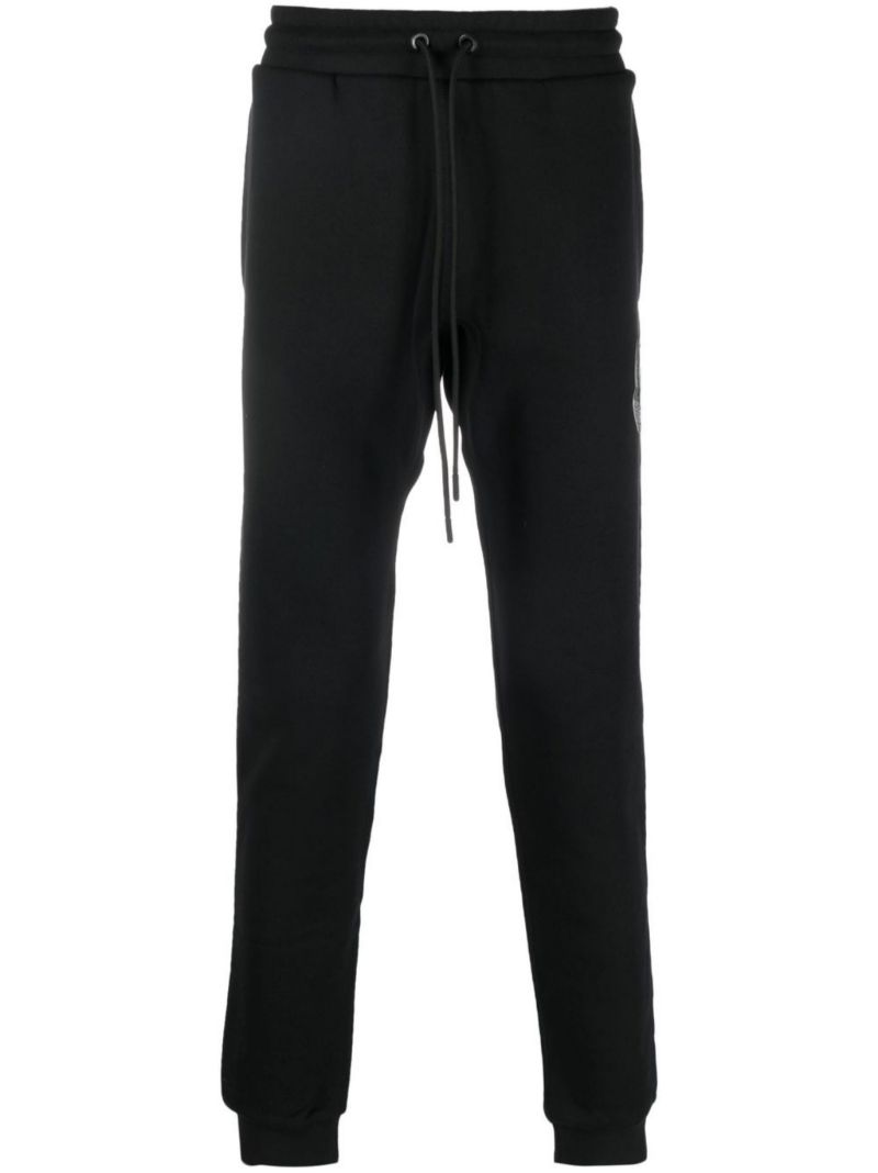 Black Logo Patch Track Pants