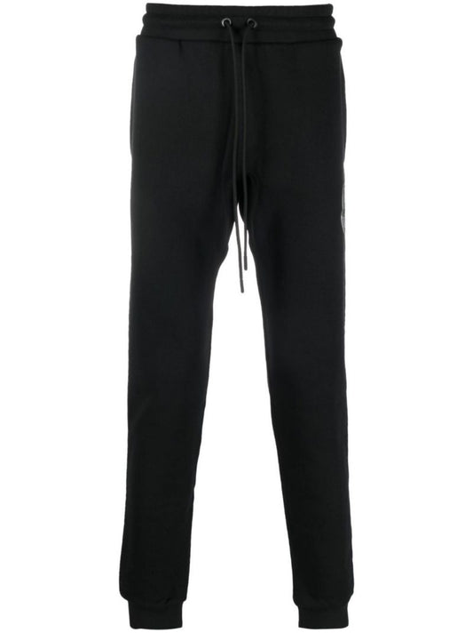 Black Logo Patch Track Pants