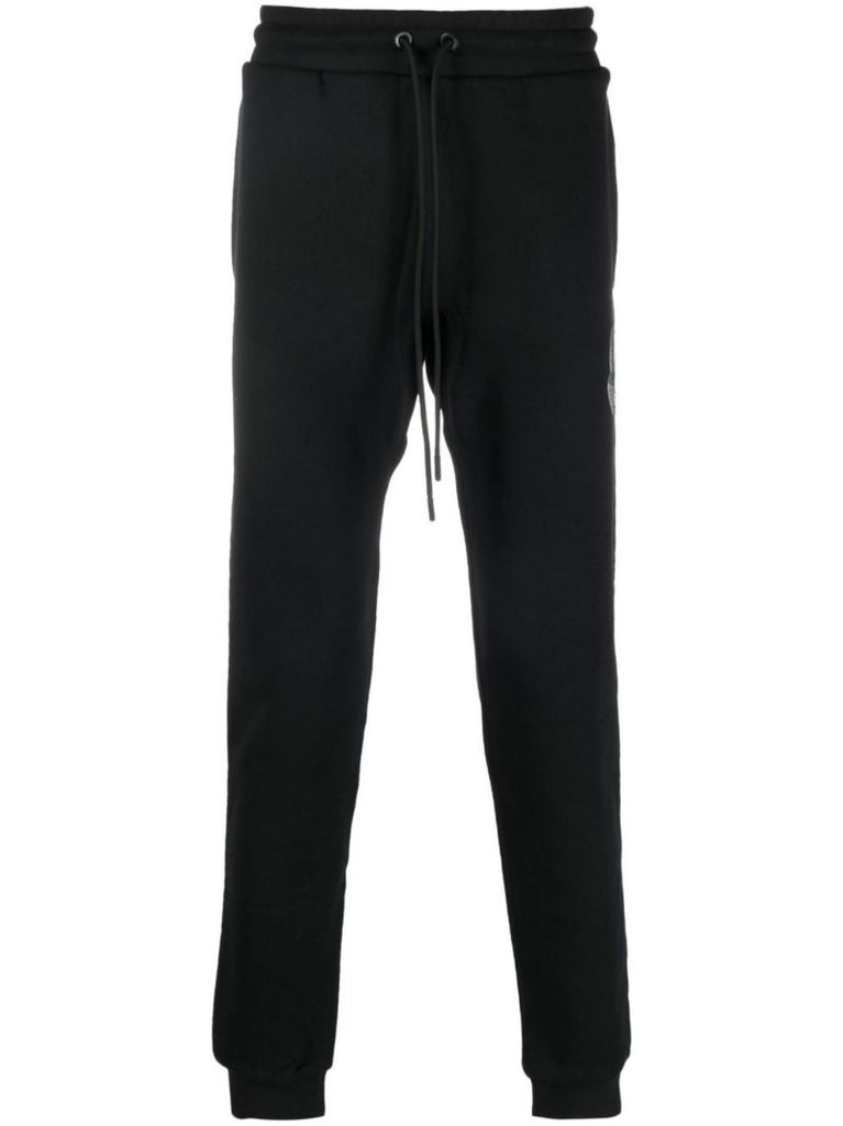 Black Logo Patch Track Pants