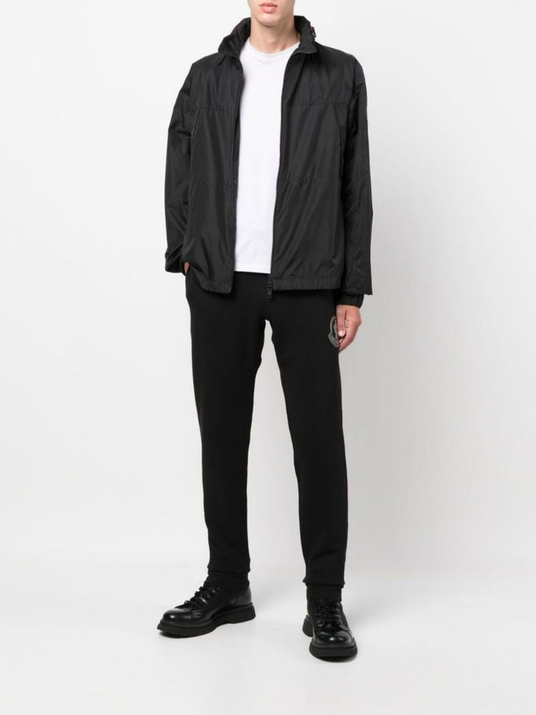 Black Logo Patch Track Pants