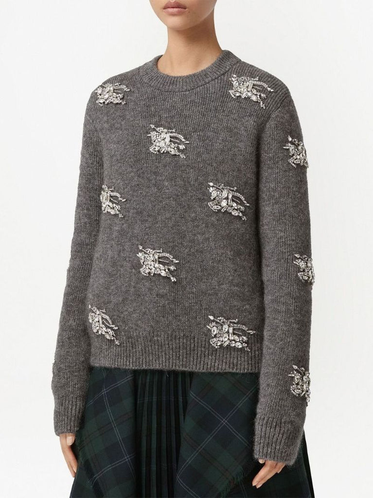 Grey Crystal Ekd Sweater