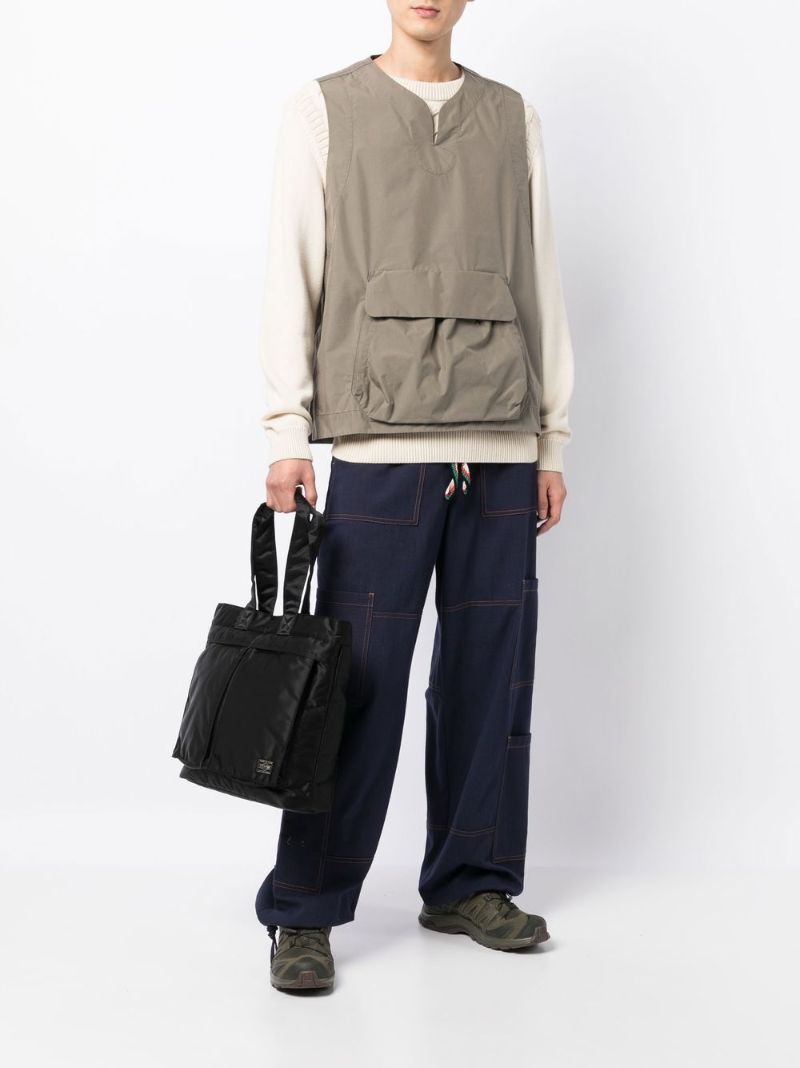Black Tanker Nylon Tote Bag