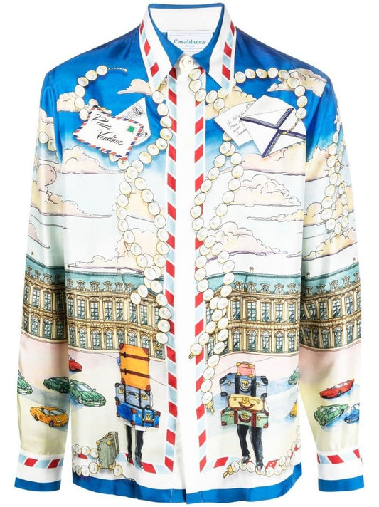 Neutral Placa Casa Silk Shirt