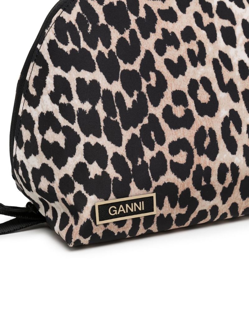 Beige Leopard Zipped Makeup Bag