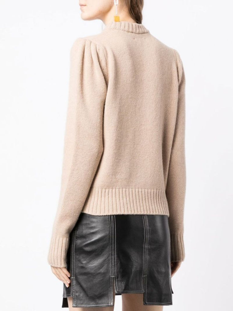 Neutral Logo Intarsia Sweater