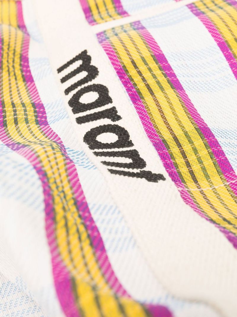 Pink Warden Striped Tote Bag