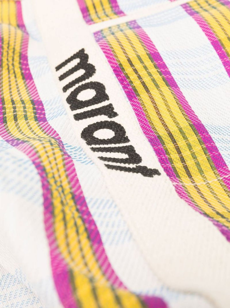 Pink Warden Striped Tote Bag