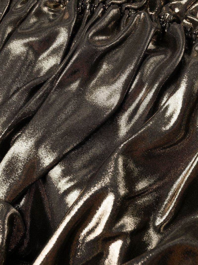 Gold Ruched Mini Dress