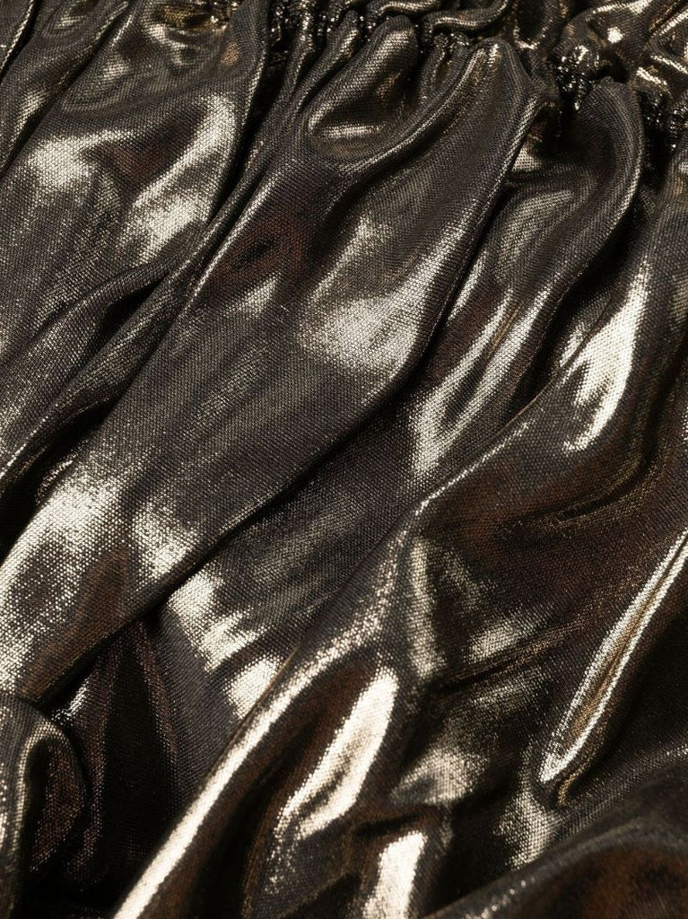 Gold Ruched Mini Dress