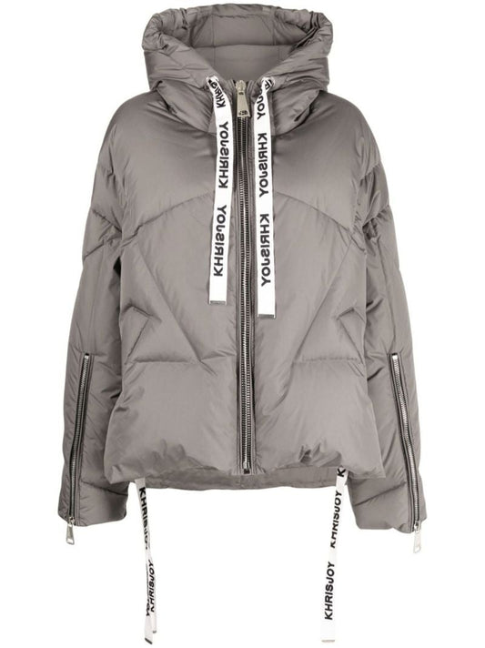 Grey Iconic Hooded Quilted Jacket