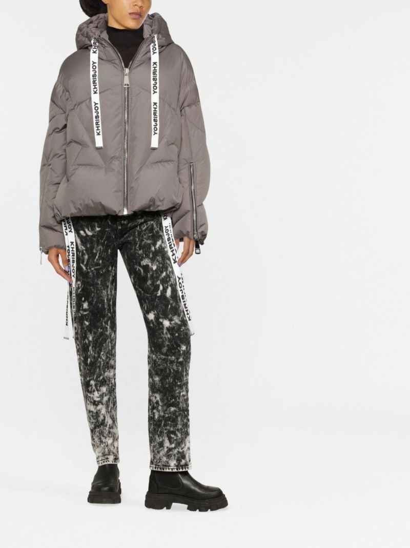 Grey Iconic Hooded Quilted Jacket