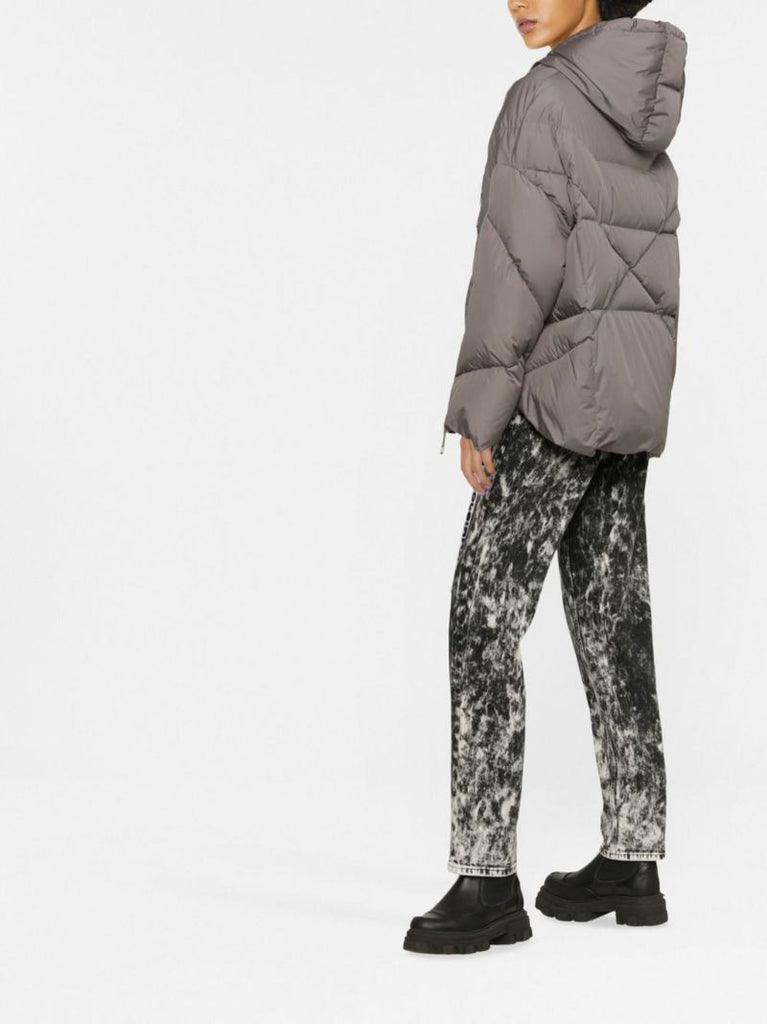 Grey Iconic Hooded Quilted Jacket