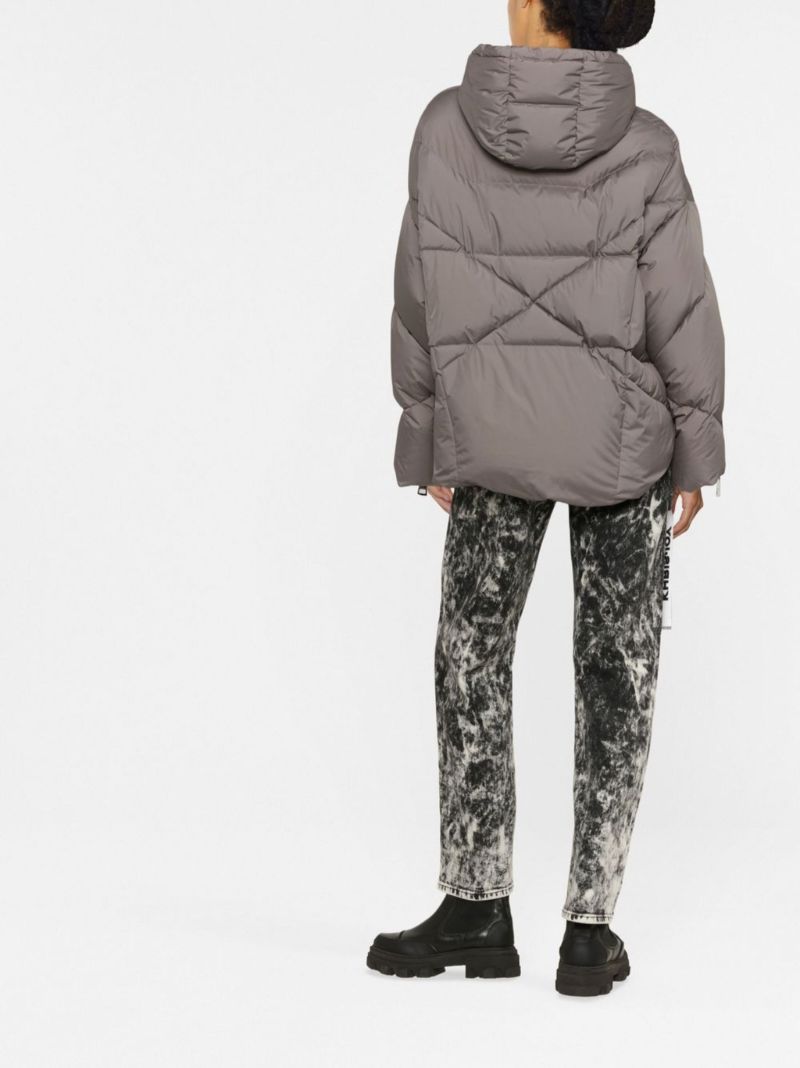 Grey Iconic Hooded Quilted Jacket