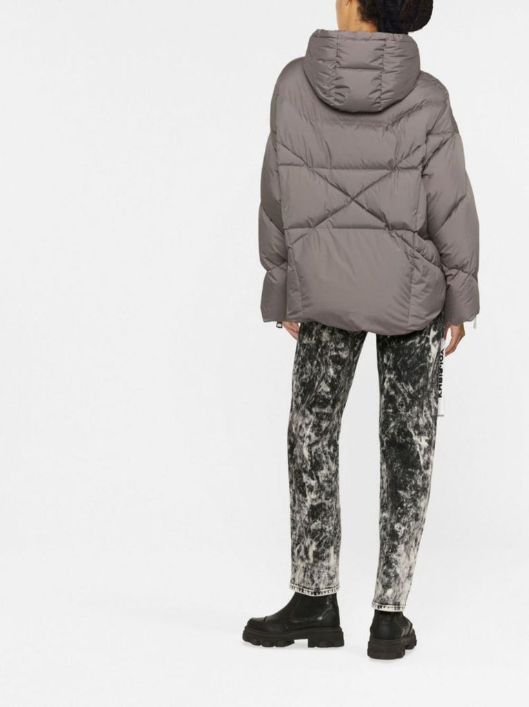 Grey Iconic Hooded Quilted Jacket