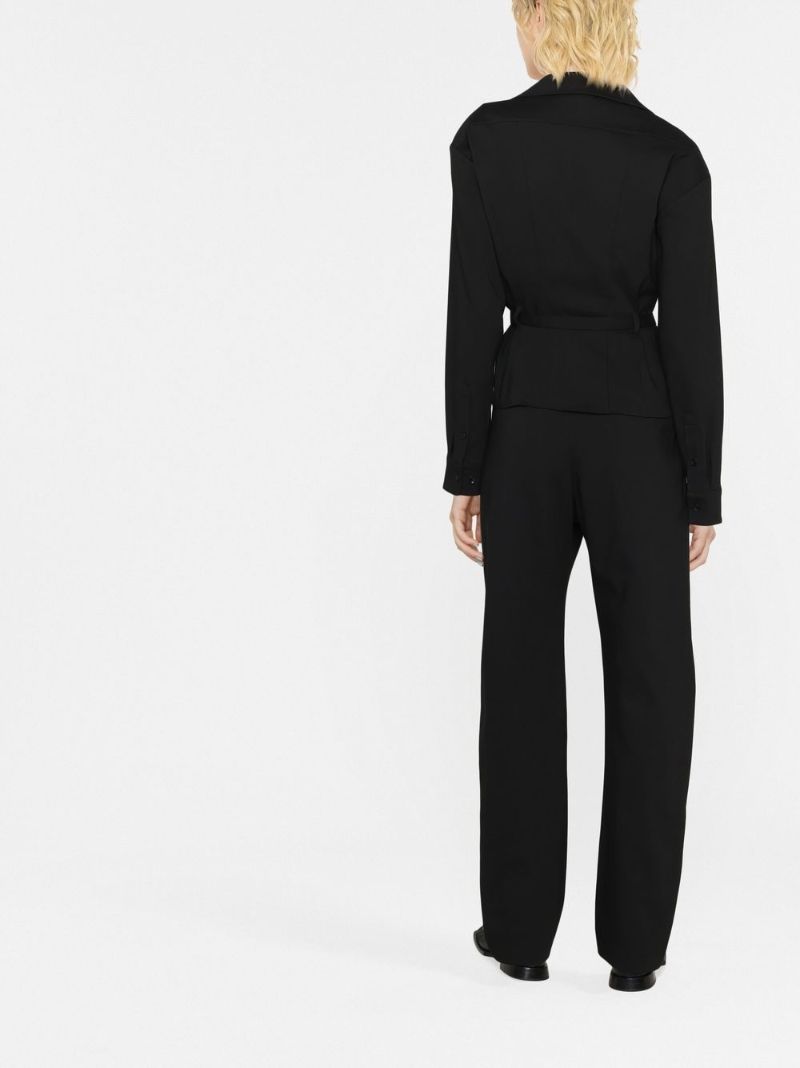 Black Convertible Collar Shirt