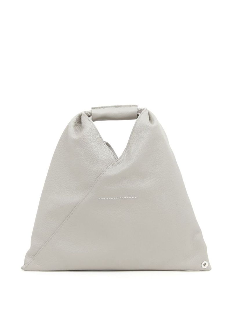 Grey Japanese Leather Tote Bag