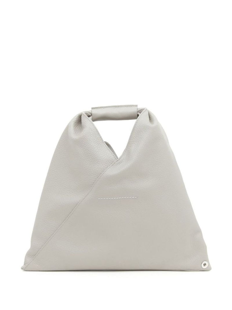 Grey Japanese Leather Tote Bag